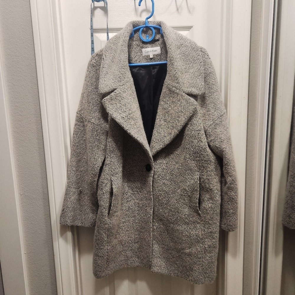 Calvin klein wool blend coat size 14